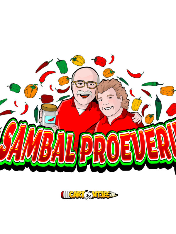 sambal proeverij cartoon logo