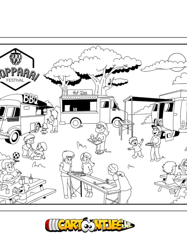 hoppaaa-foodtruck-festival-kleurplaat