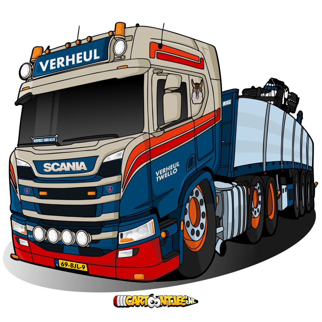 VERHEUL truck cartoon | www.cartoontjes.nl
